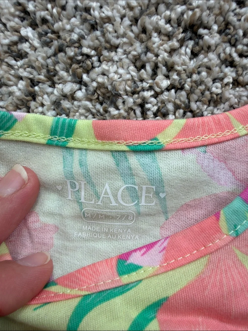 NWT - 4 Children's Place Girls' Rainbow Tie-Dye Tee - Multicolor size medium